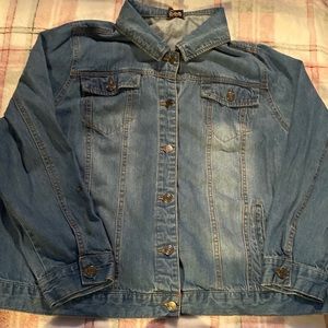 XXL button up Jean jacket with pockets